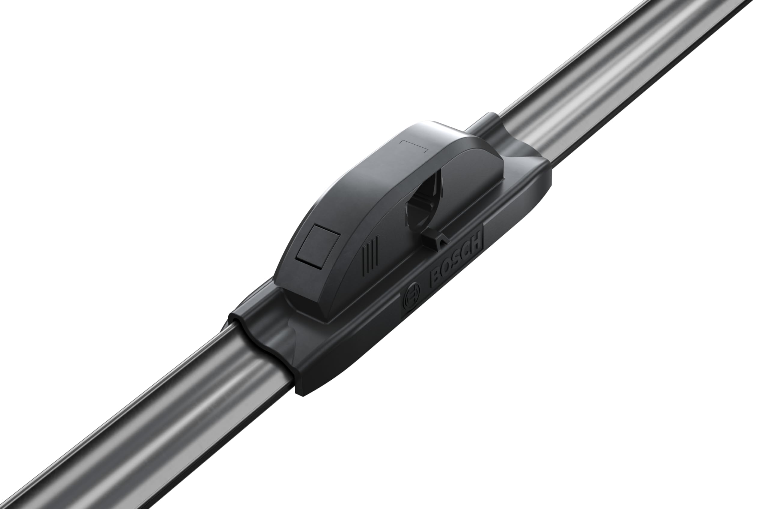 Bosch AeroTwin dual precision-tensioned steel springs ensuring even pressure across windshield