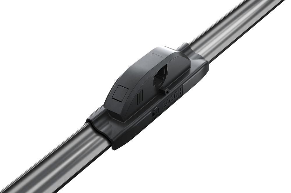 Bosch AeroTwin dual precision-tensioned steel springs ensuring even pressure across windshield