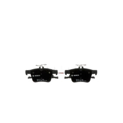 Bosch BC1761 rear pad front view showing fit and low-noise design benefits