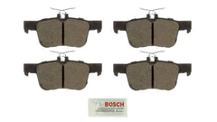 Bosch BC1878 rear pads front view showing OE-style shims and fit for quieter braking
