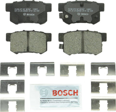 Bosch BC537 rear pad set packaging showing brand and ready-to-install contents