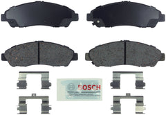 Bosch BE1280H front packaging showing complete pad set and hardware for easy installation