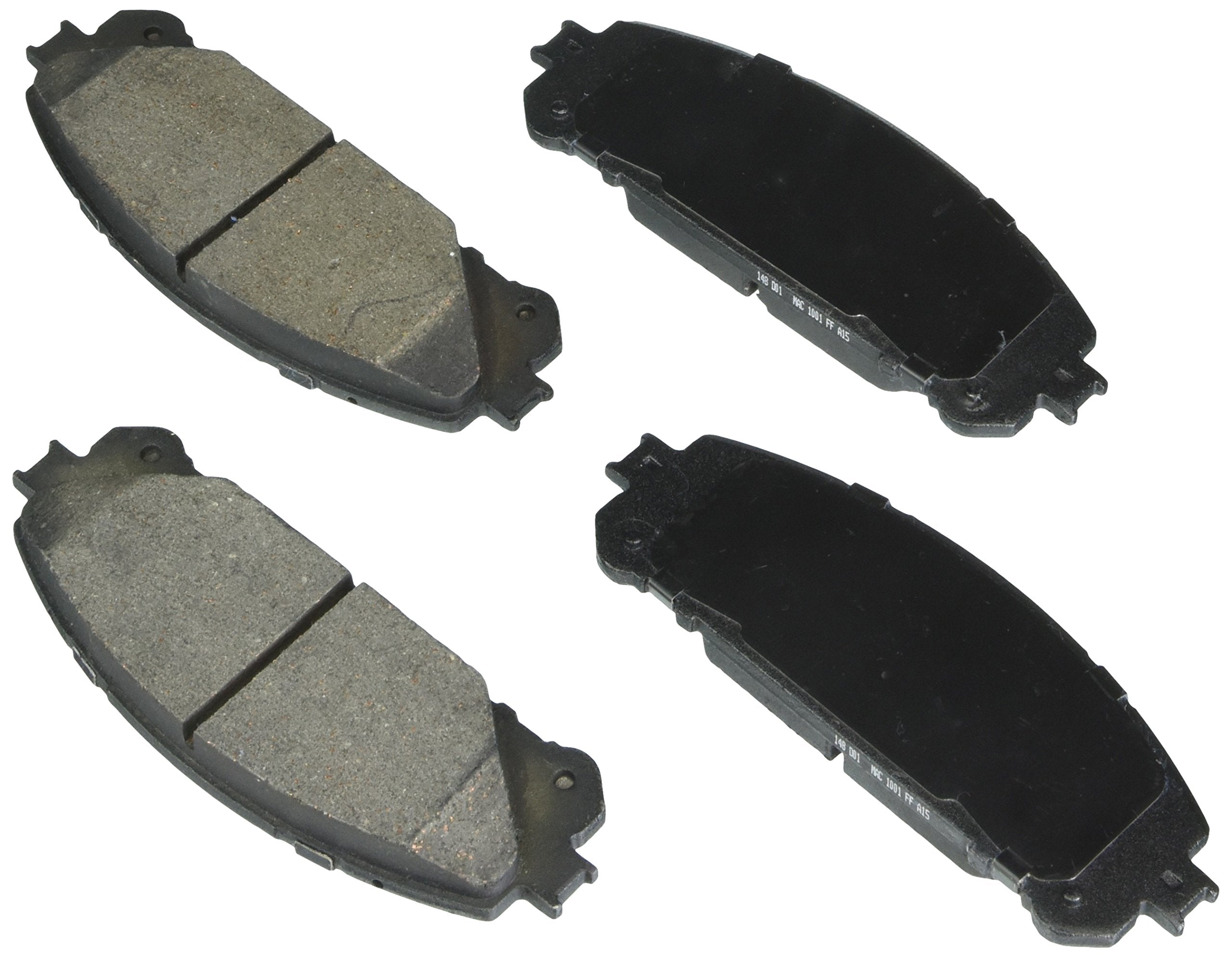 Bosch BE1324H front axle brake pad set in box showing included hardware and towel