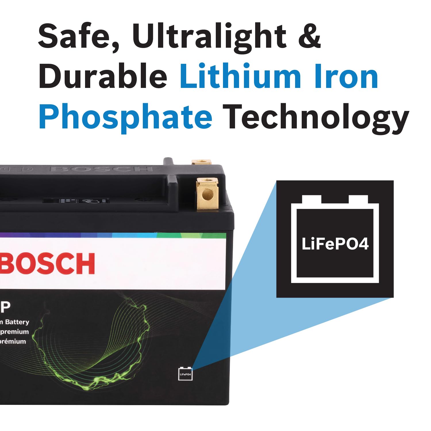 Bosch BLP5P connected to a charger demonstrating Bosch fast recharge in about two hours
