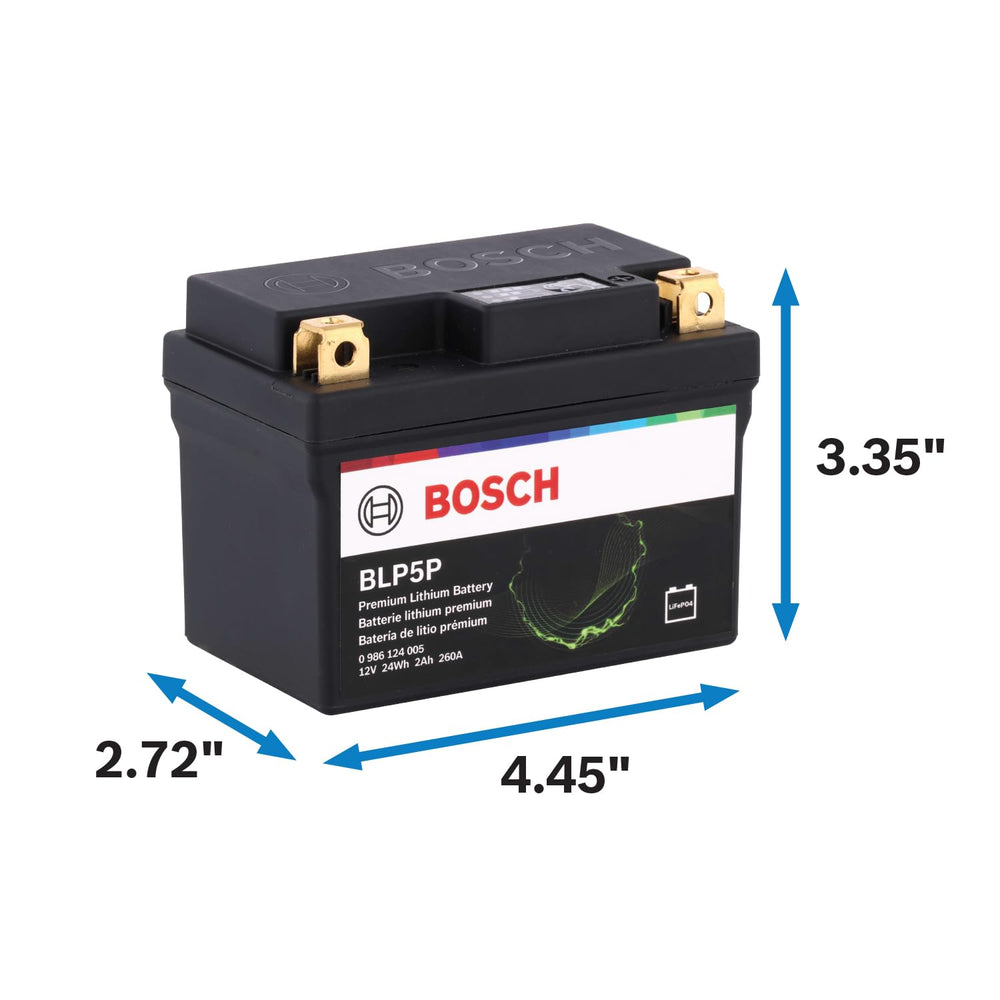Bosch BLP5P top with push button status indicator for quick charge level checks