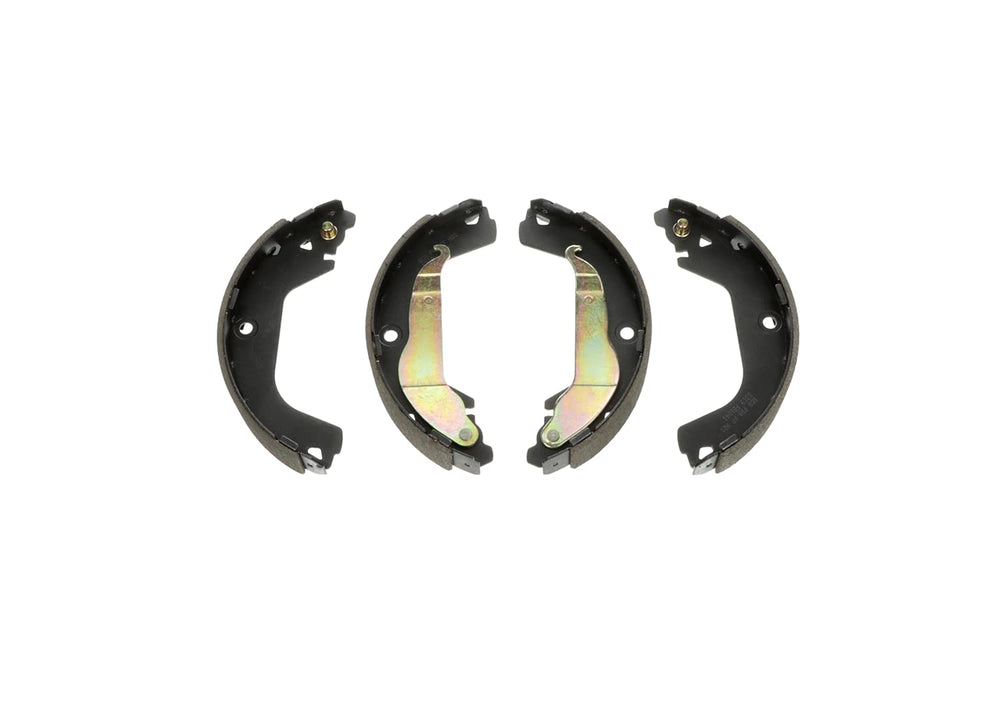 bosch rear drum brake shoes front view showing OE fit and corrosion resistance
