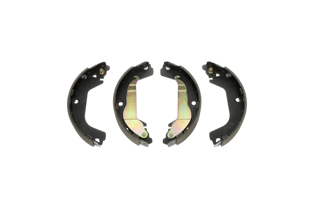 bosch rear drum brake shoes front view showing OE fit and corrosion resistance