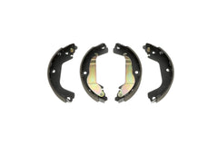 bosch rear drum brake shoes front view showing OE fit and corrosion resistance