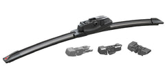 Bosch EVO22 installed on windshield showing even coverage and clear visibility benefit