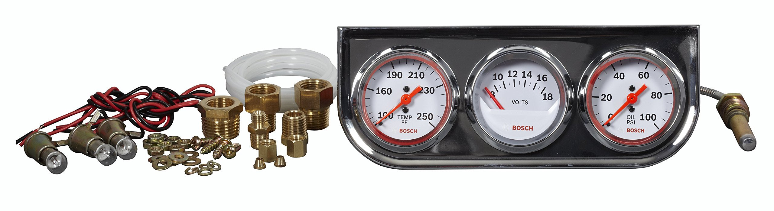 Bosch close-up of white dial and bright pointer highlighting precise, easy-to-read markings