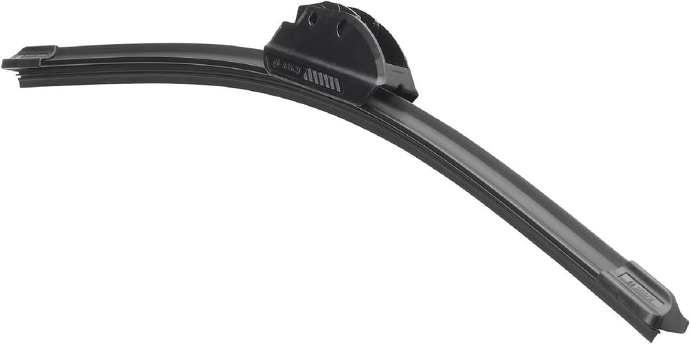 Bosch beam wiper installed on windshield maintaining clear view in rain