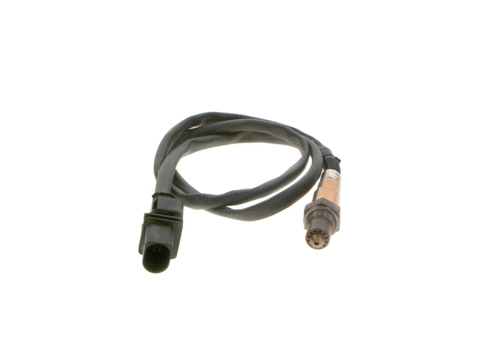 Bosch lambda sensor front view showing ready-to-fit design and reliability