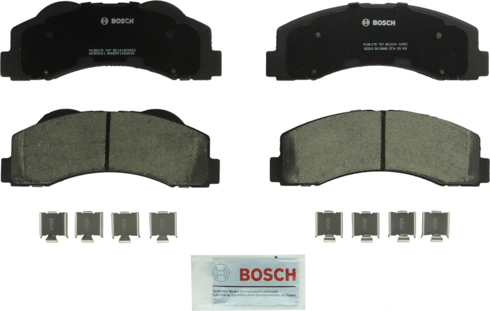 Bosch QuietCast BC1414 packaging showing kit contents and easy install benefit
