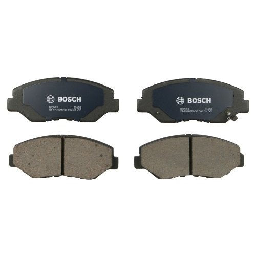Bosch QuietCast pads installed in caliper demonstrating smooth fit and reduced noise
