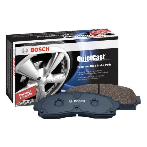 Bosch QuietCast pad close-up of ceramic friction surface for consistent stopping