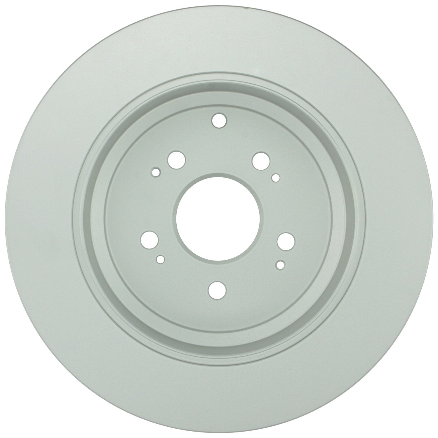 Close-up of Bosch aluminum zinc coating on rotor edge protecting against rust
