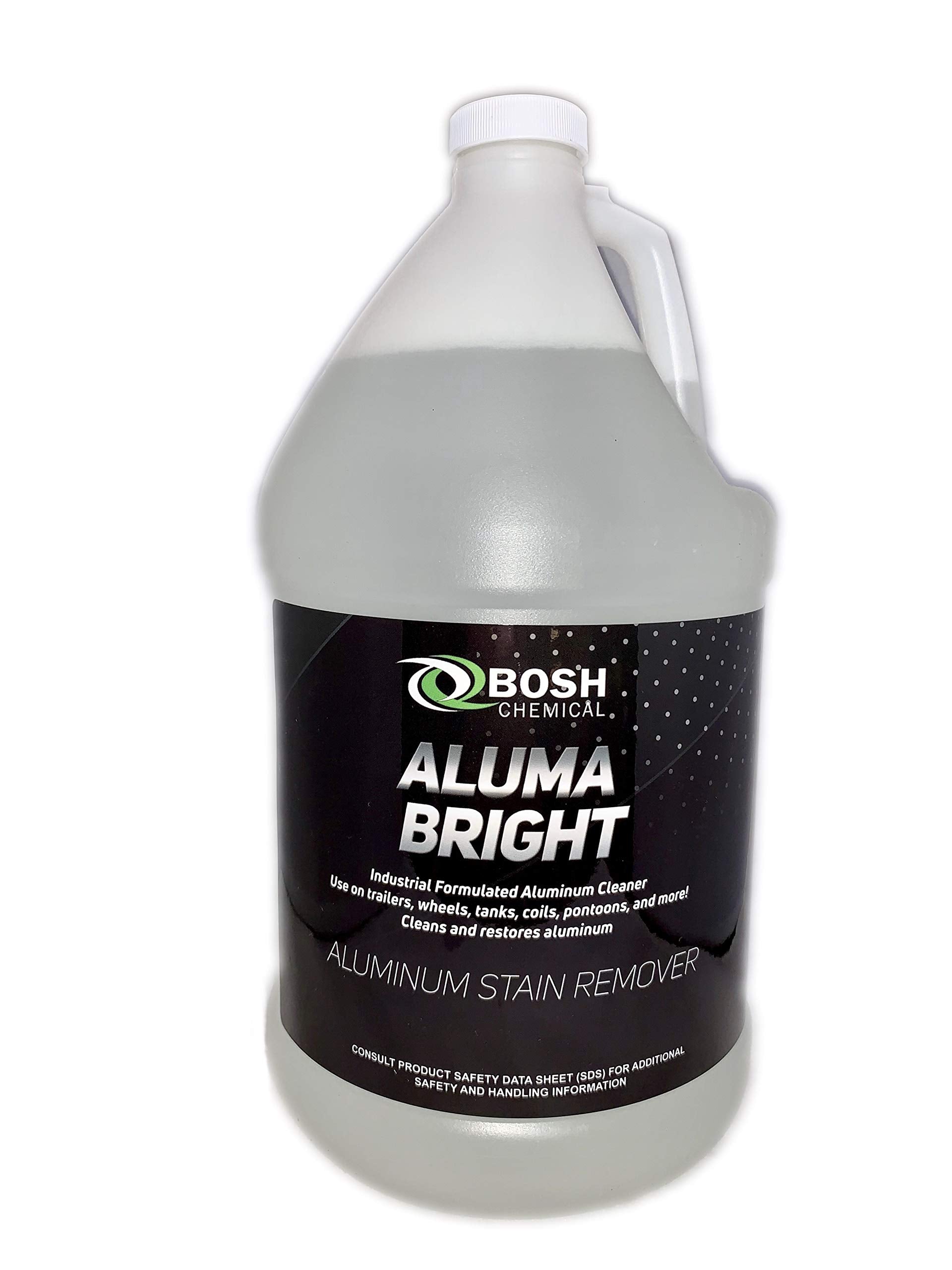 Bosh Chemical Aluma Bright gallon front label showing product identity and concentrate benefit