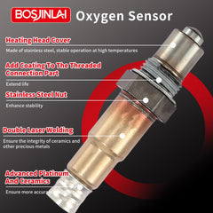 BOSJINLAI O2 sensor installed underhood showing OEM-style fit benefit