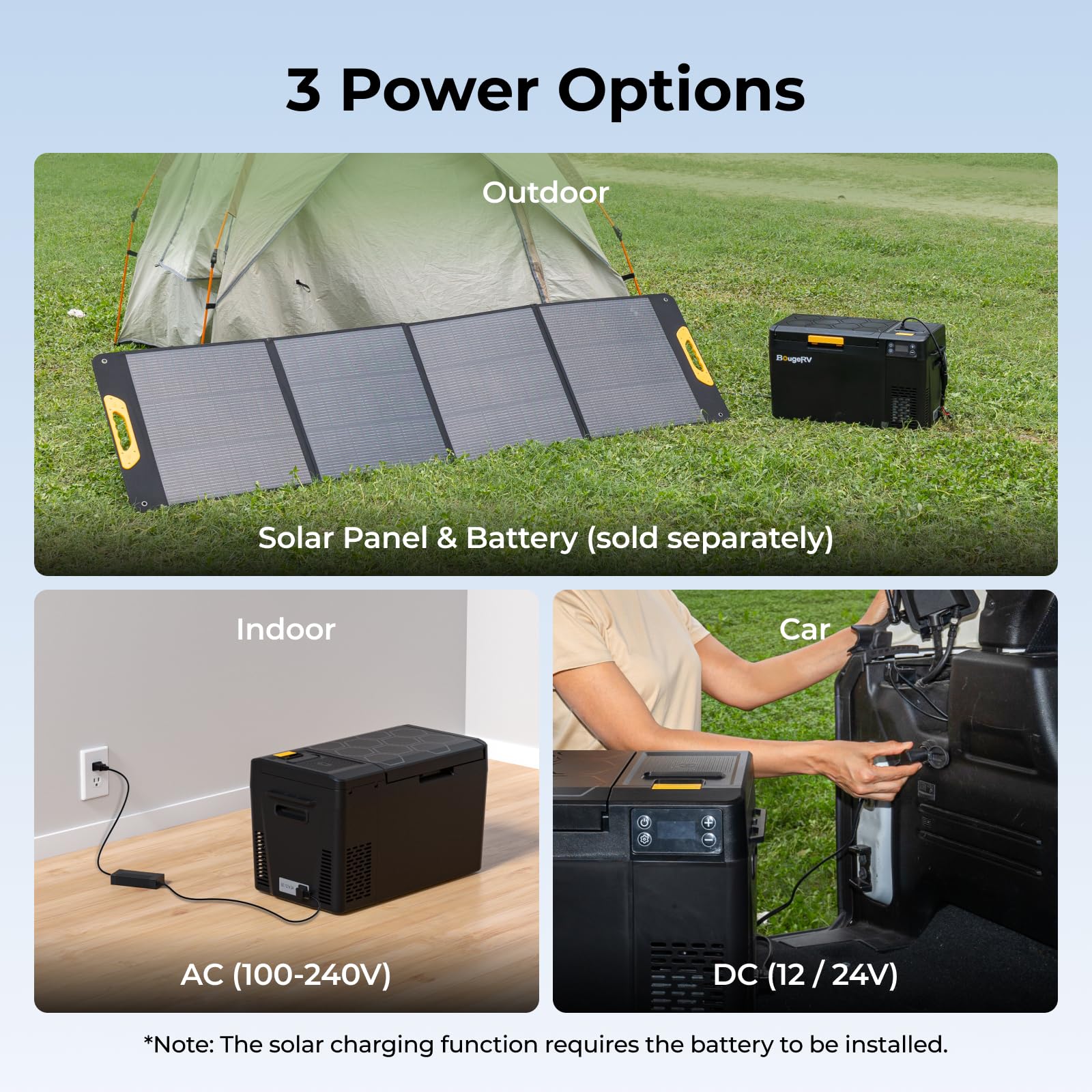 BougeRV CRX3 installed in SUV trunk demonstrating vehicle compatibility