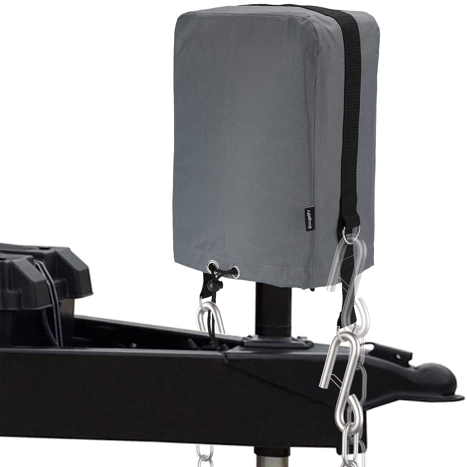 BougeRV jack cover front view showing full coverage and weather protection