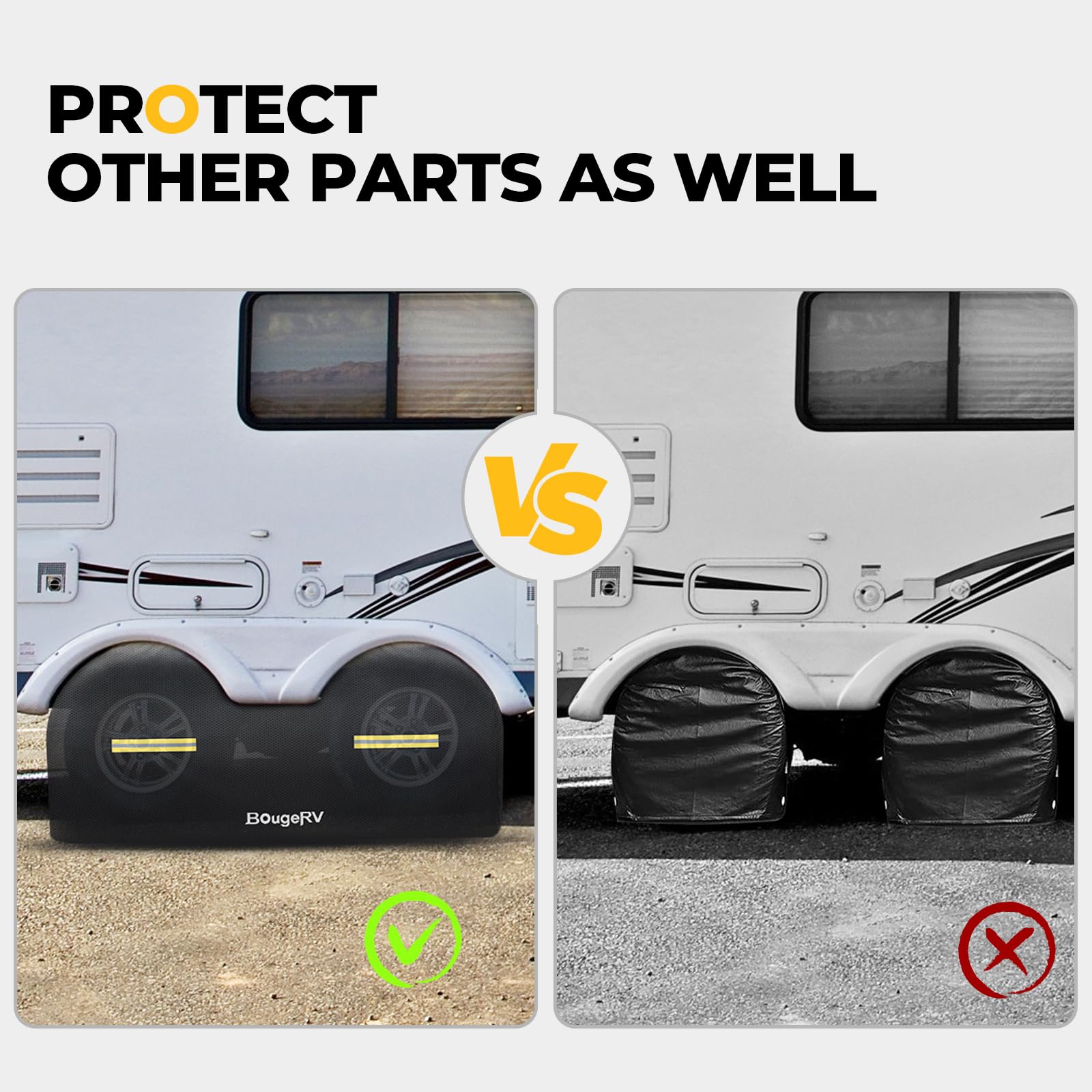 BougeRV removing cover easily for quick maintenance or travel prep