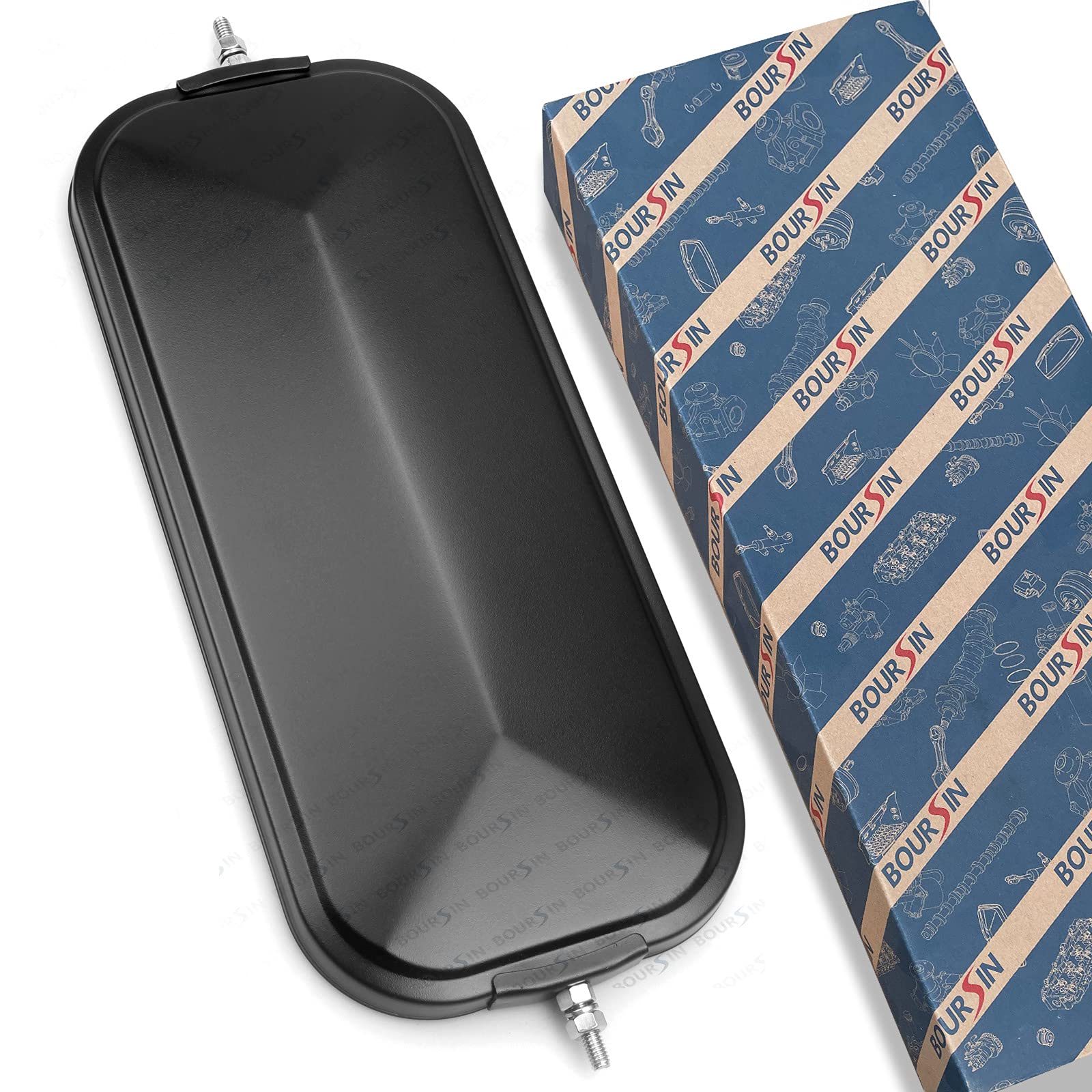 Boursin front view flat side mirror showing clean reflective surface and professional look