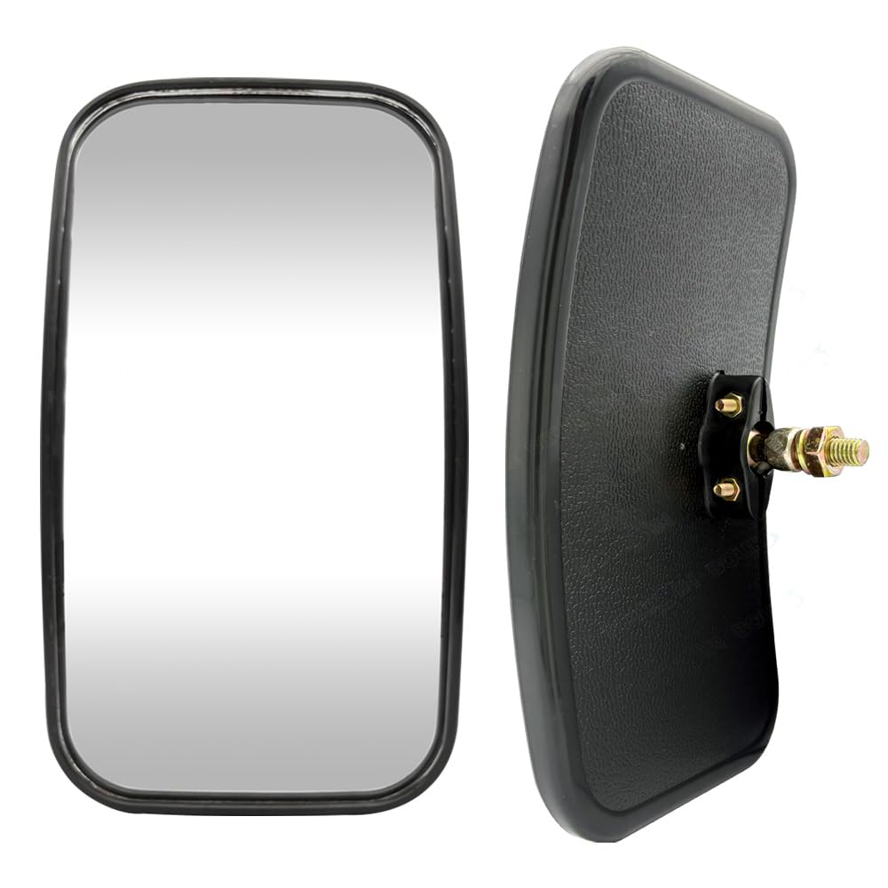 Boursin front view mirror showing full black casing and convex glass for better safety