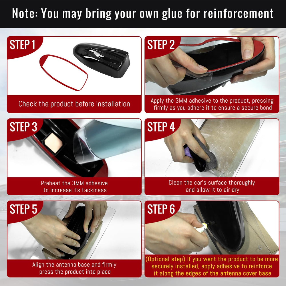 Bracingo shark fin held in hand to show size and easy replacement convenience