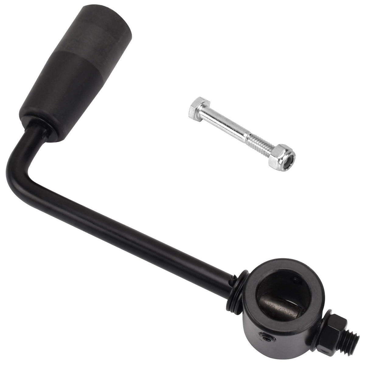 Braveboy front view of 7-inch crank handle showing robust construction and easy fit