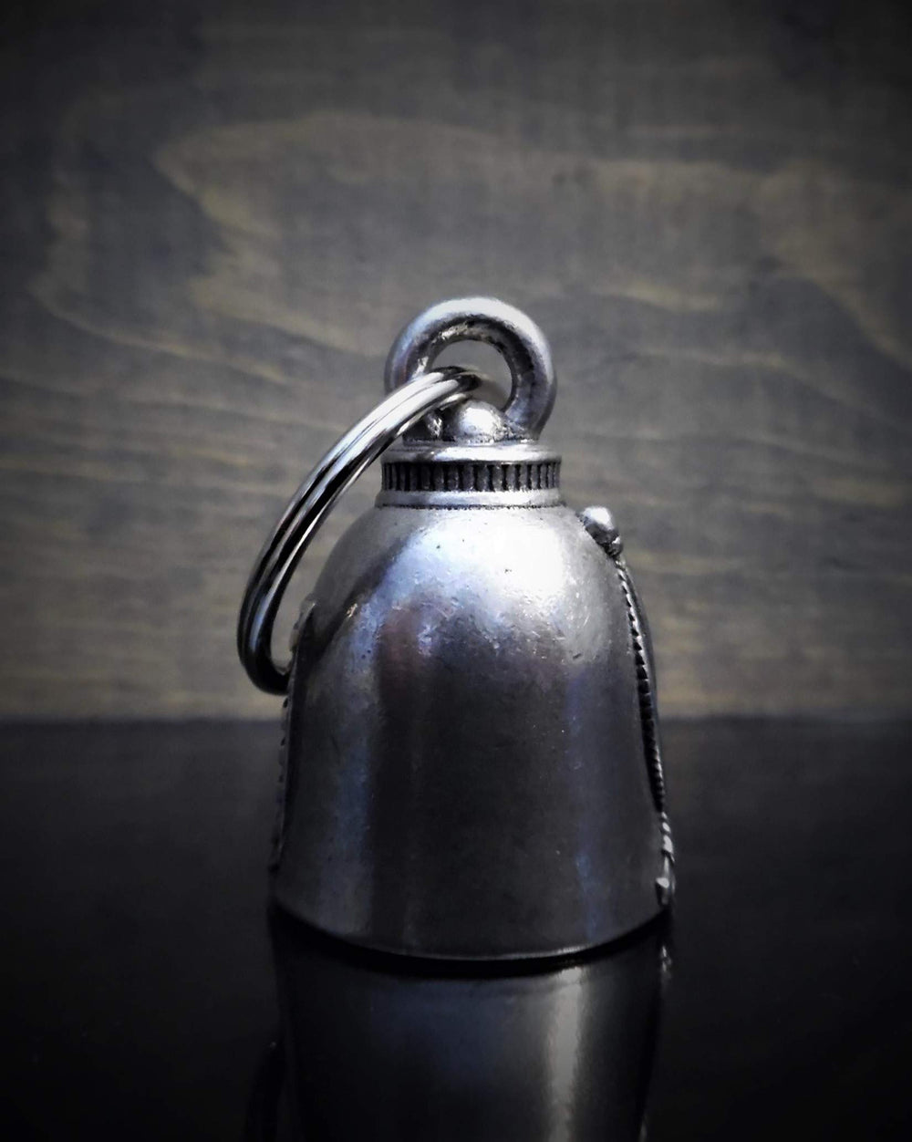 Bravo Bells mounted on motorcycle handlebar demonstrating audible safety