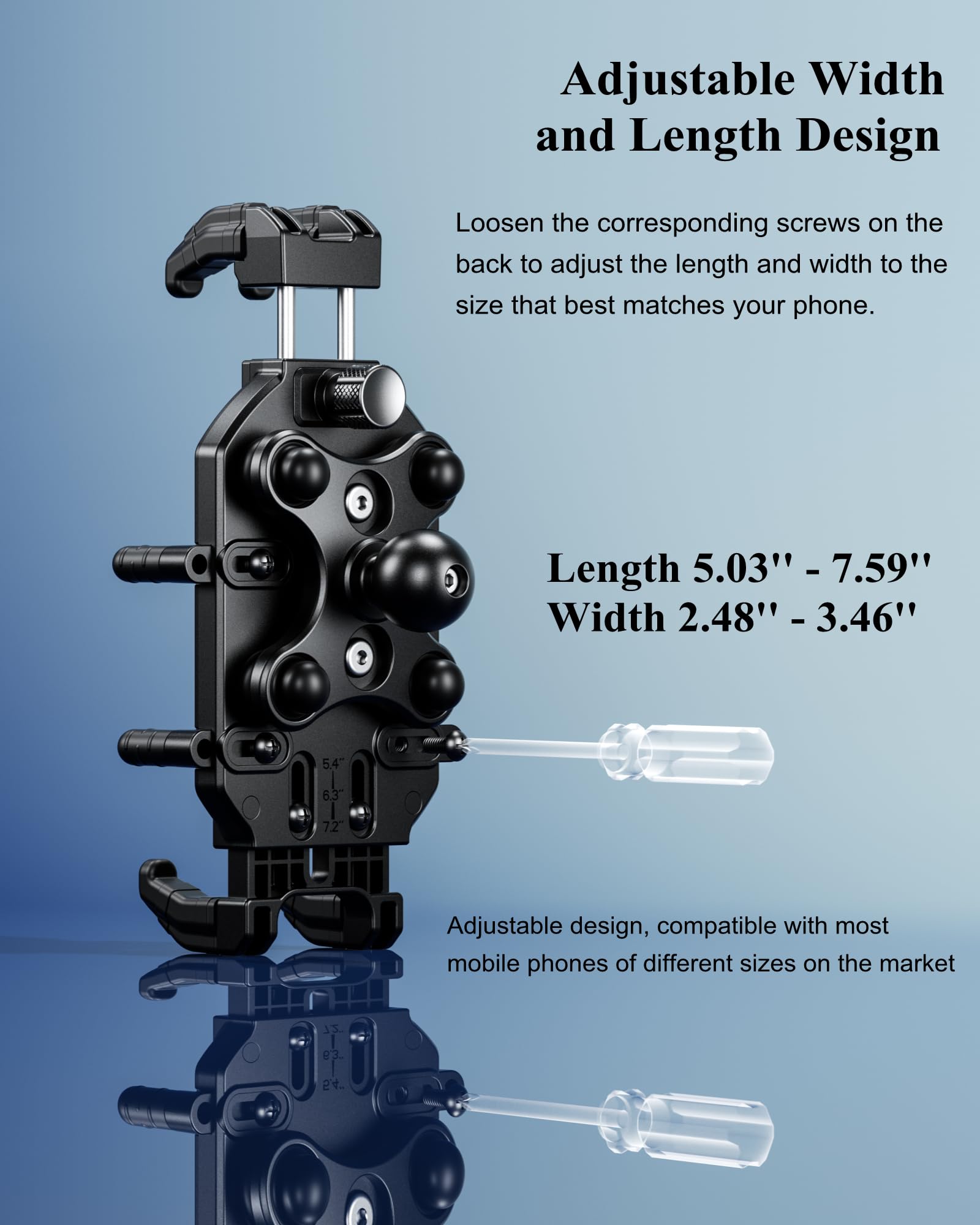 BRCOVAN 1" ball joint connection compatible with RAM mounts