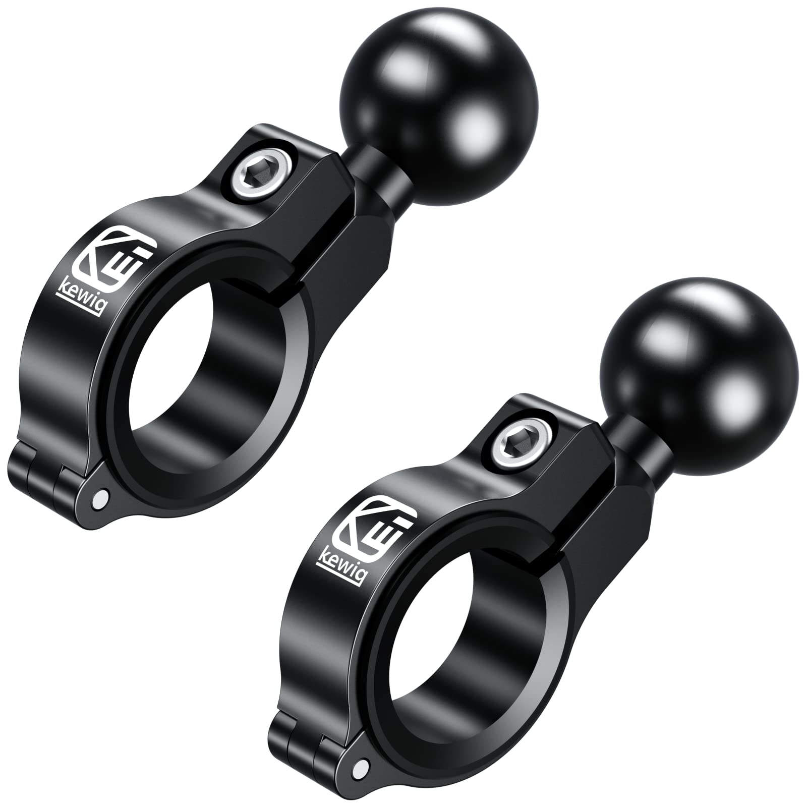 BRCOVAN front clamp pack showing both aluminum bases and 1-inch balls, durable mounting