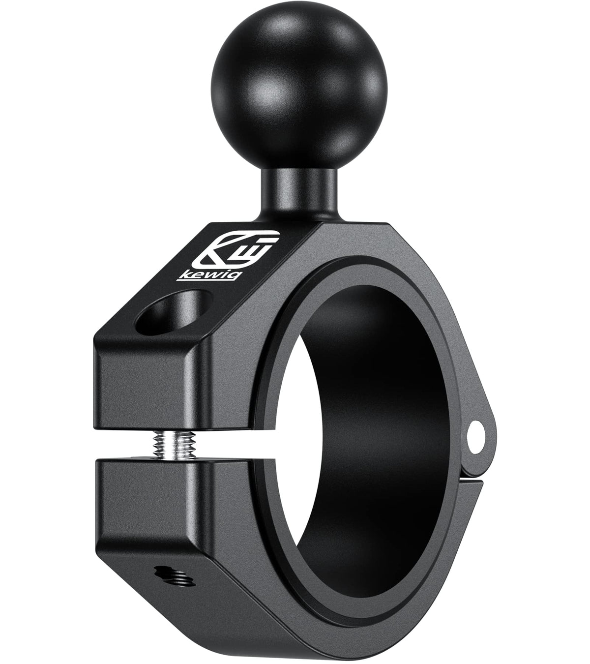 BRCOVAN front view of clamp mount showing robust rail clamp and ball for secure hold