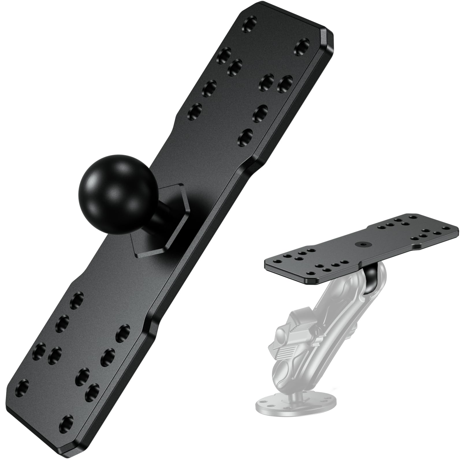BRCOVAN front view plate showing mounting holes and ball for secure fit