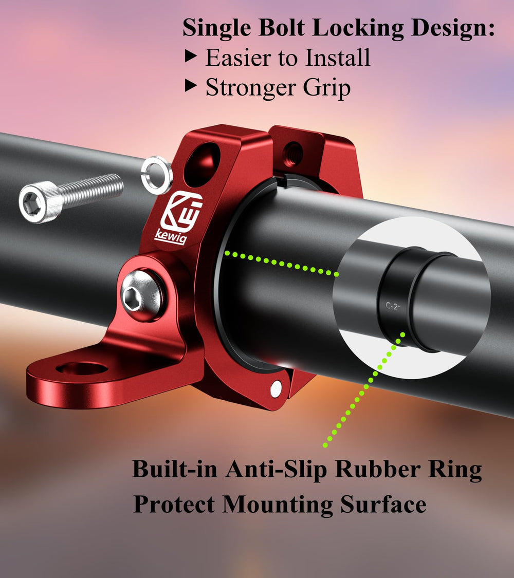 BRCOVAN hinged clamp and single-bolt closeup illustrating quick installation ease