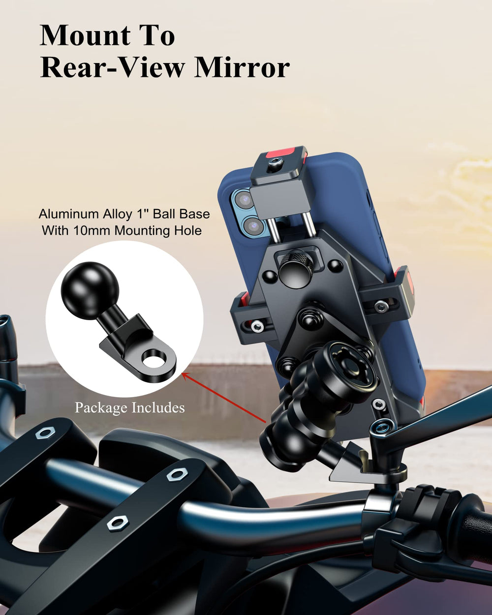 BRCOVAN lifestyle shot on motorcycle illustrating hands-free navigation safety