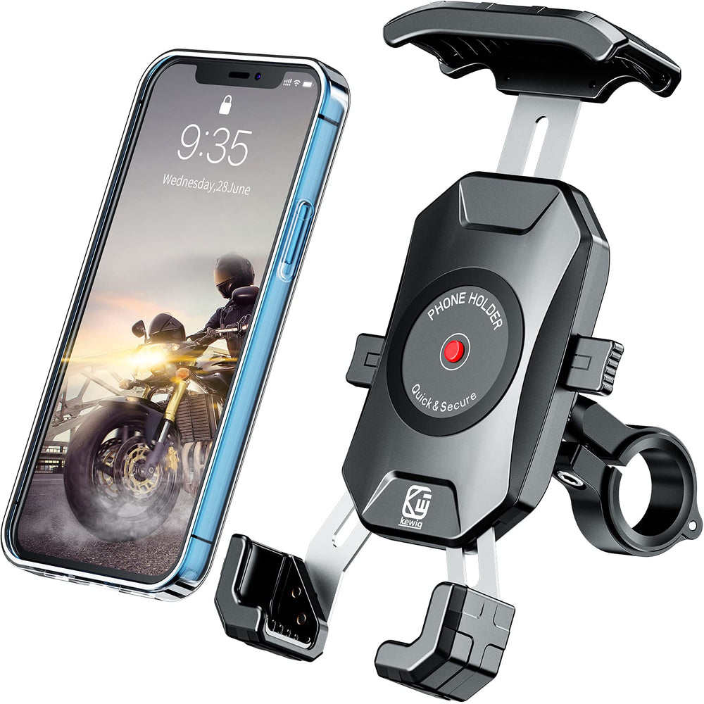 BRCOVAN lifestyle shot of rider using mounted phone for safe hands-free navigation