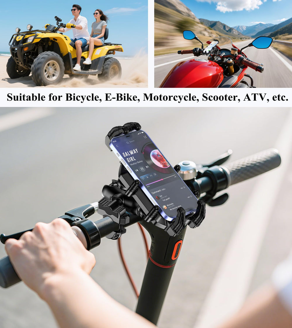 BRCOVAN mirror base installed on motorcycle mirror for flexible mount