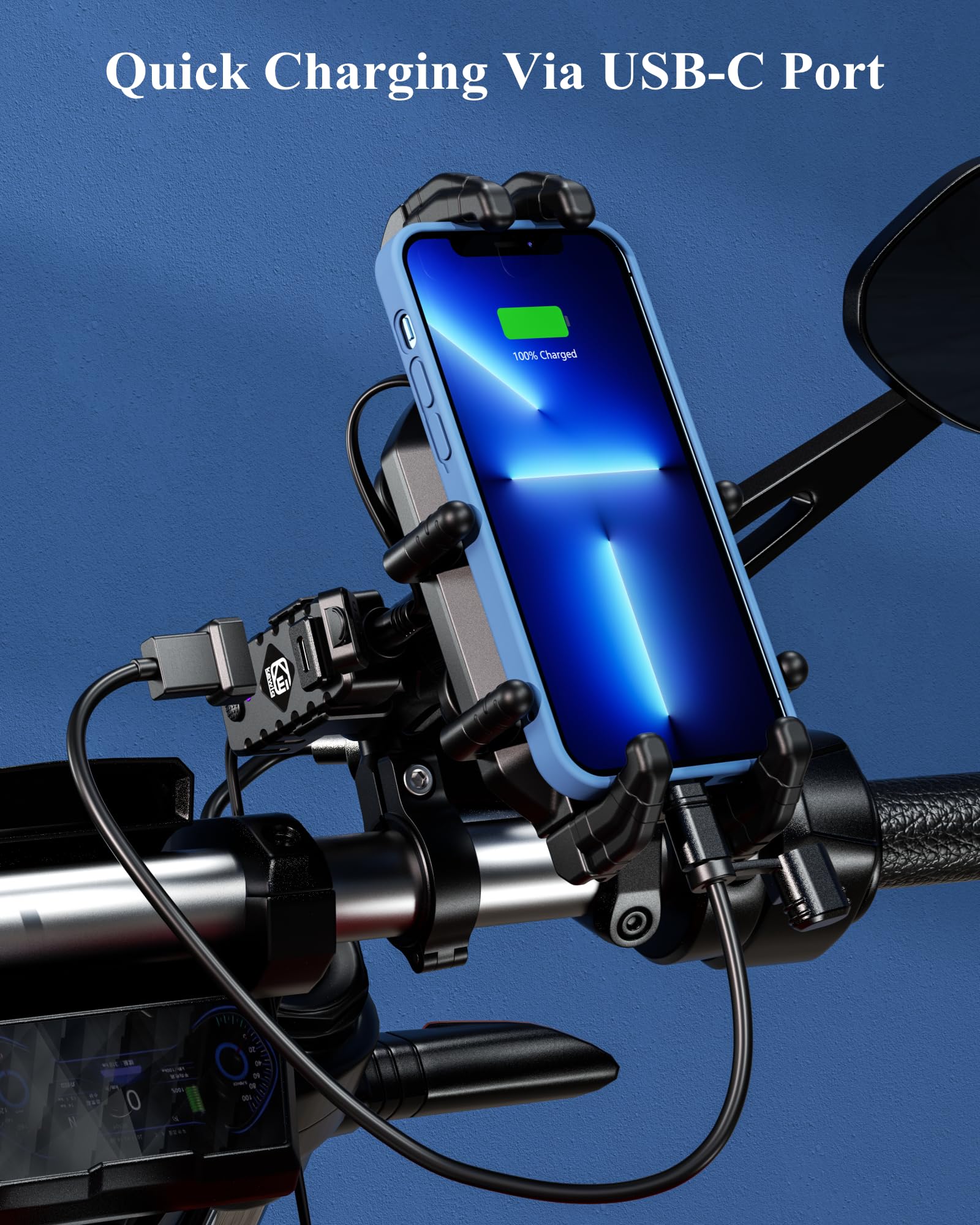 BRCOVAN rear‑view mirror mount attachment showing versatile mounting options