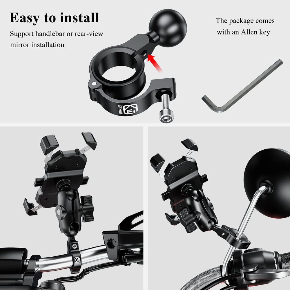 BRCOVAN base installed on bicycle stem showing adaptable fit to various tubes