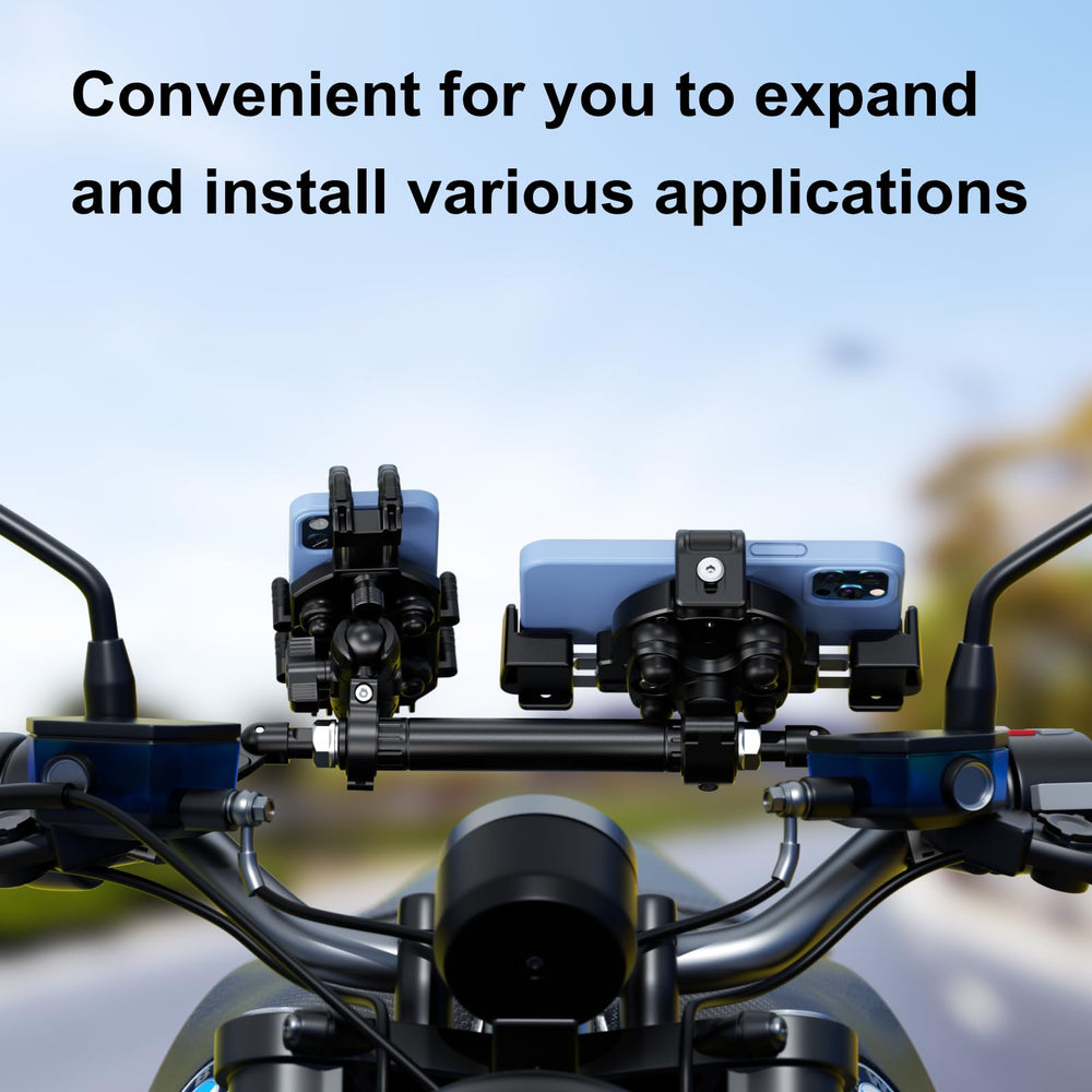 BRCOVAN mounted on motorcycle handlebar adding accessory space