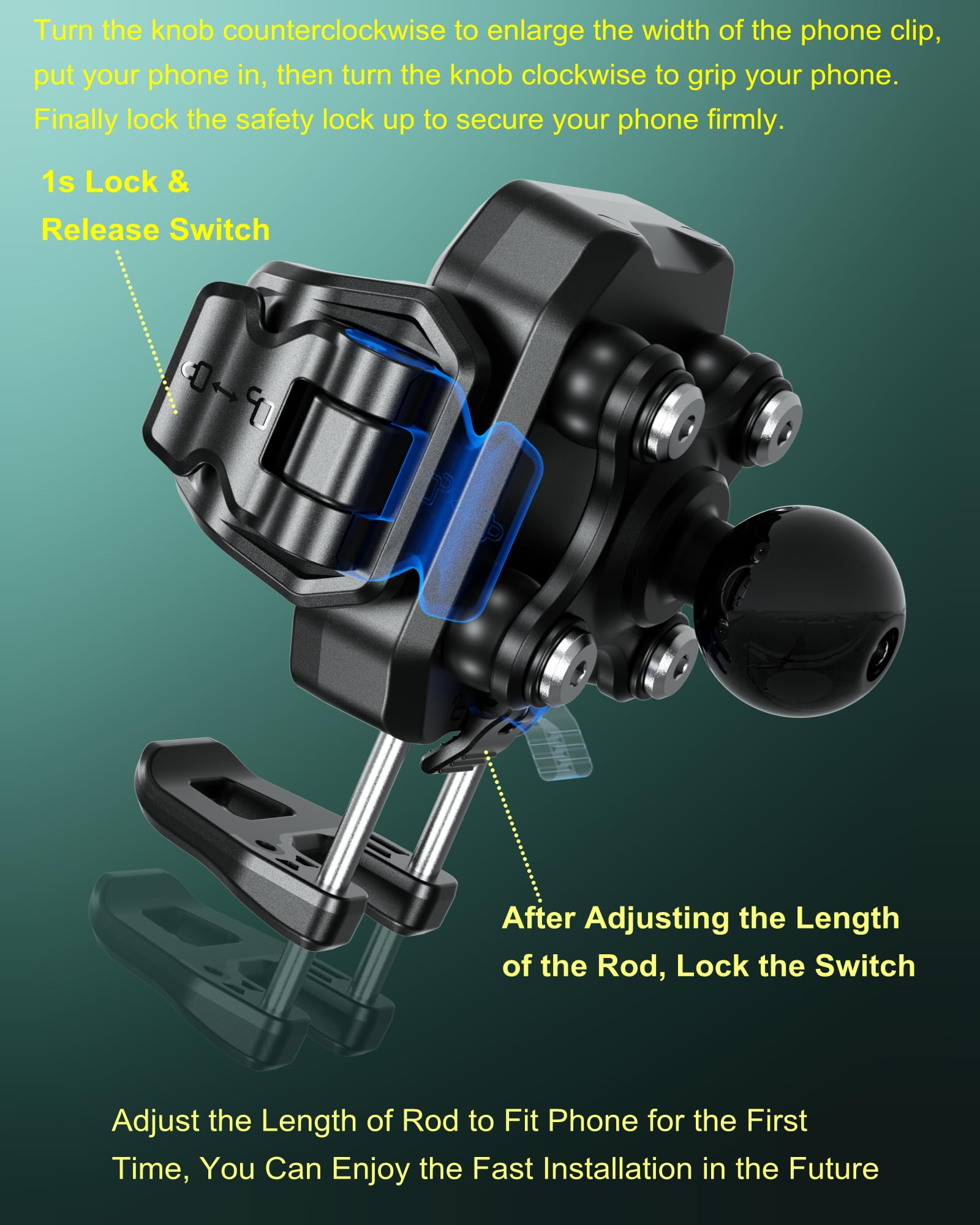 BRCOVAN mounted on motorcycle handlebar for stable navigation