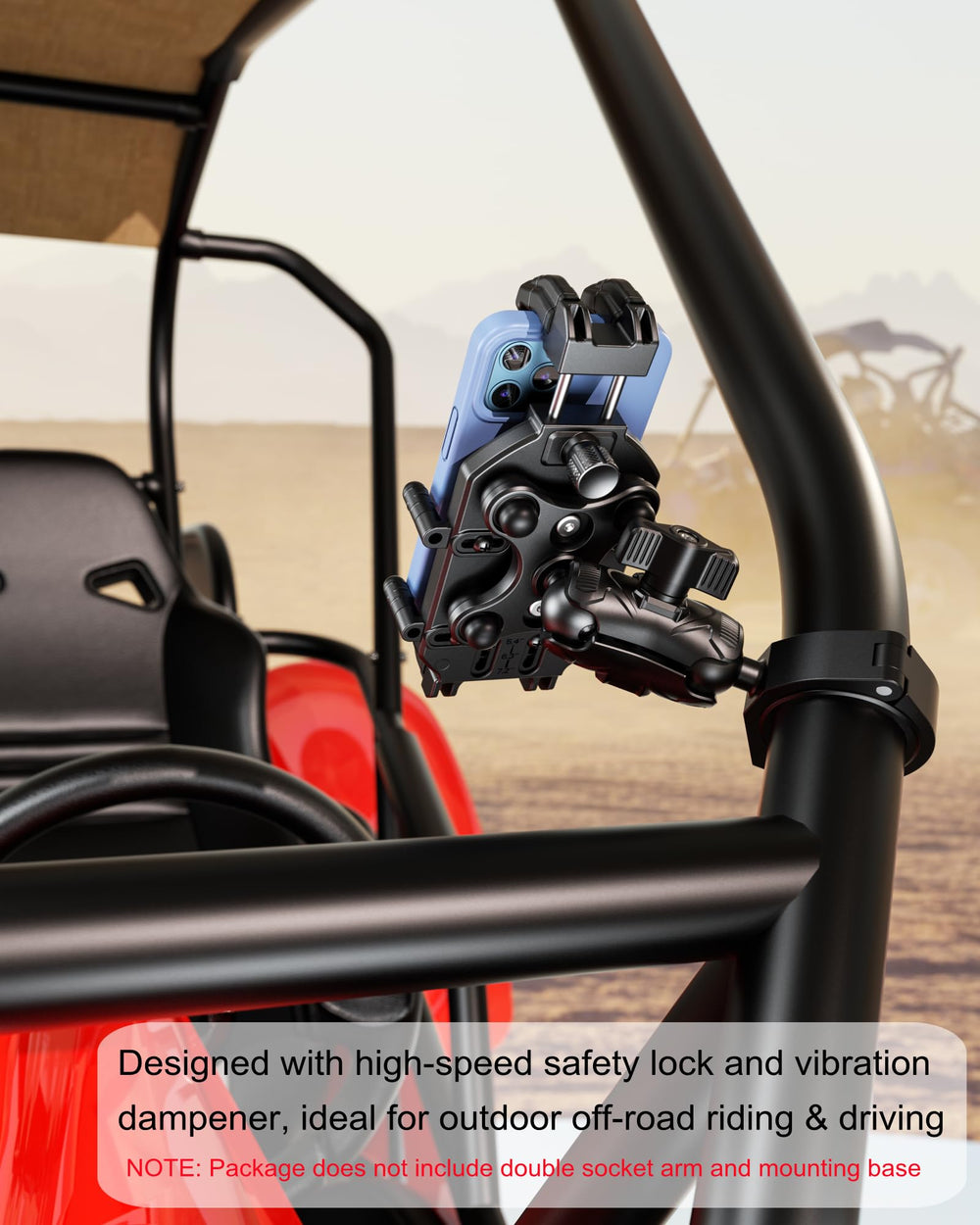 BRCOVAN mounted on motorcycle handlebar for hands-free navigation
