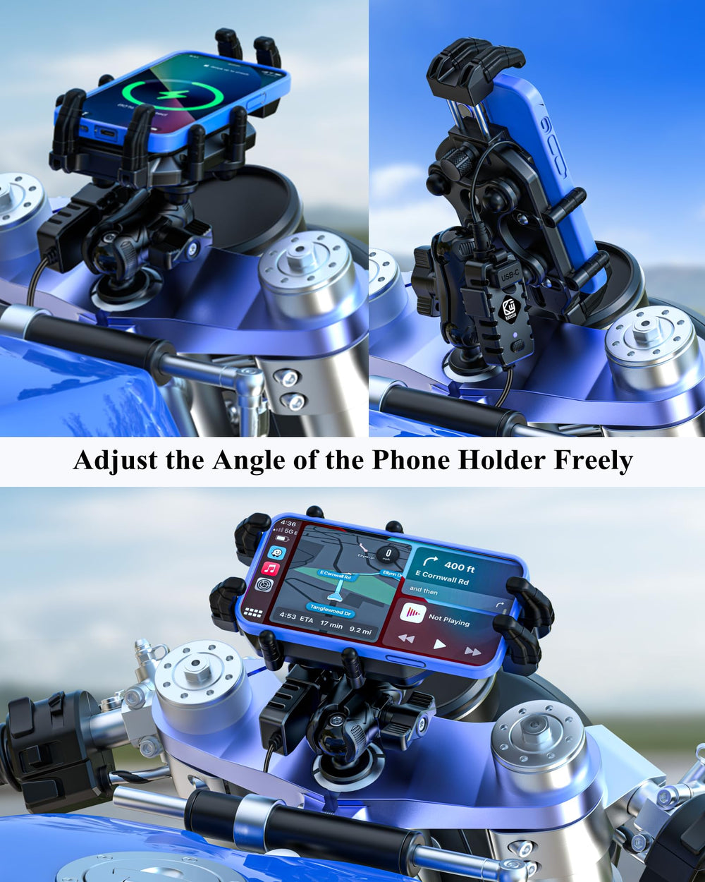 BRCOVAN phone rotated portrait to landscape showing flexible viewing benefit