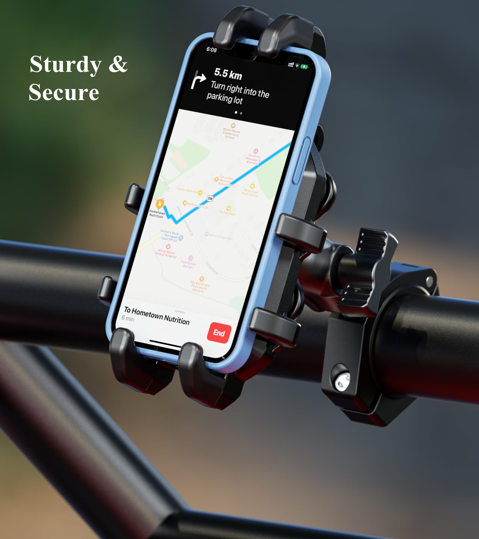 BRCOVAN beside ruler showing phone fit dimensions for guidance