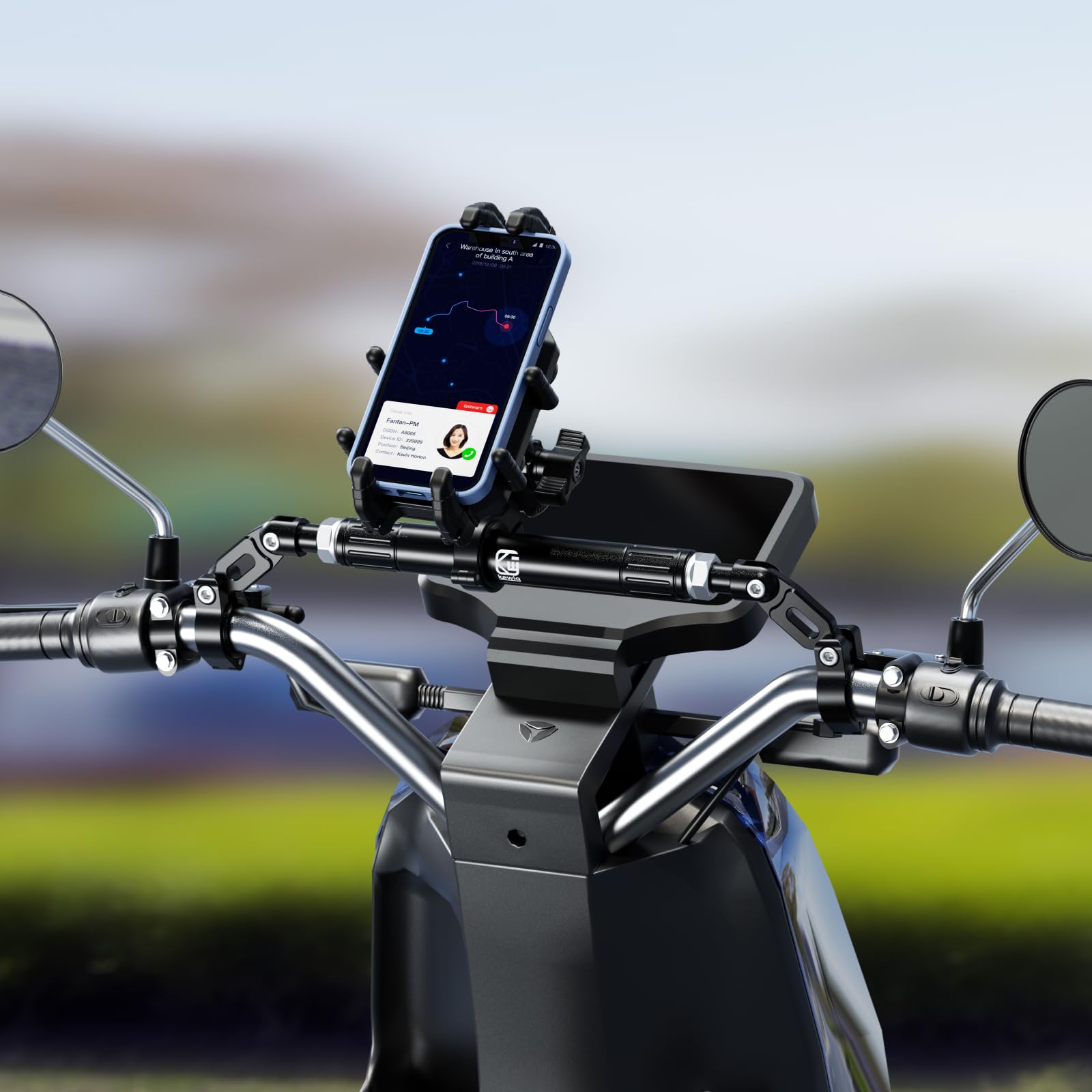 BRCOVAN with phone and GPS mount installed for navigation benefit