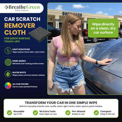 FREEZE2TRIM cloth in hand showing compact size and ease