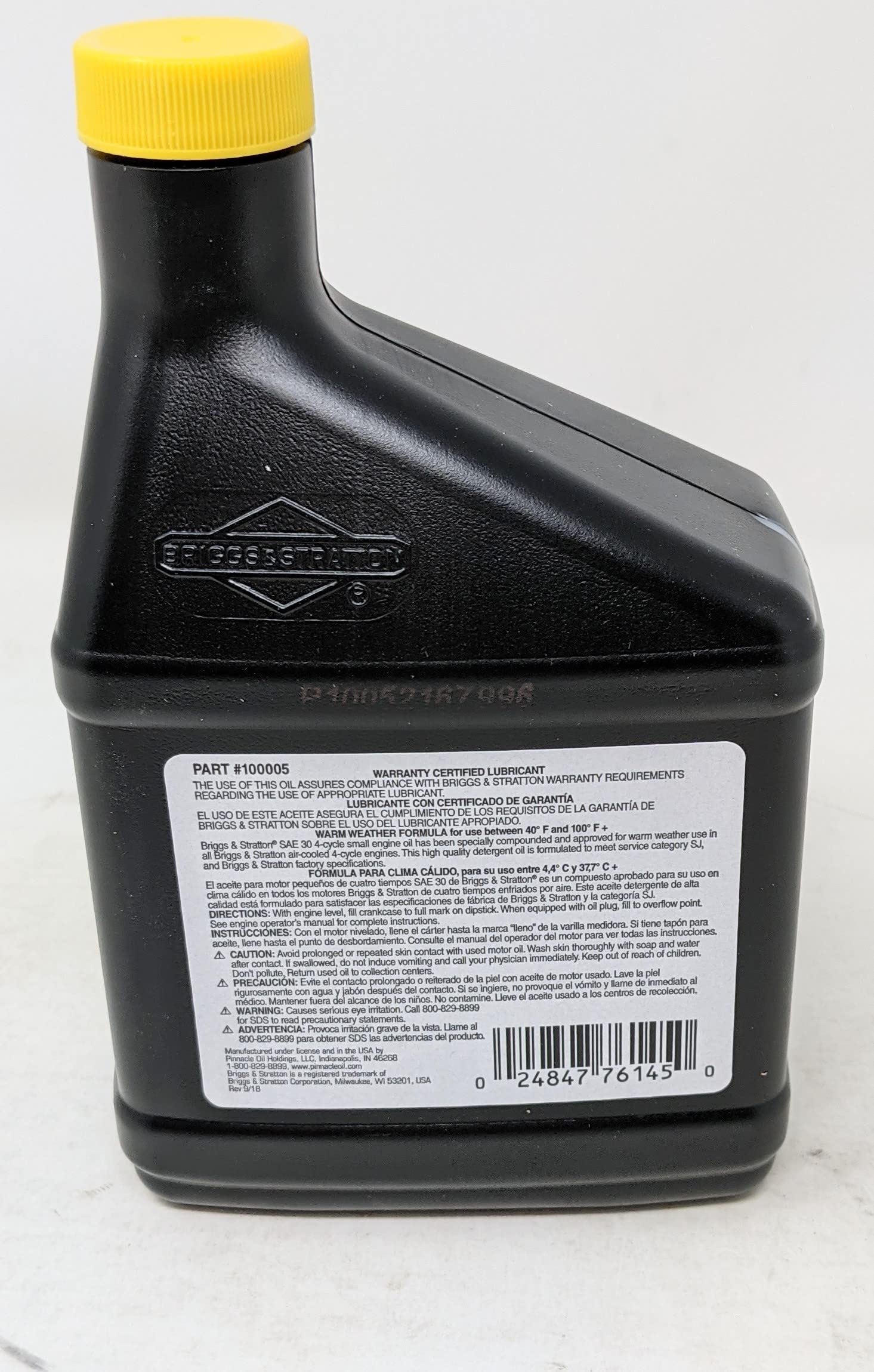 Briggs & Stratton 2 oz fuel treatment bottle for cleaner fuel