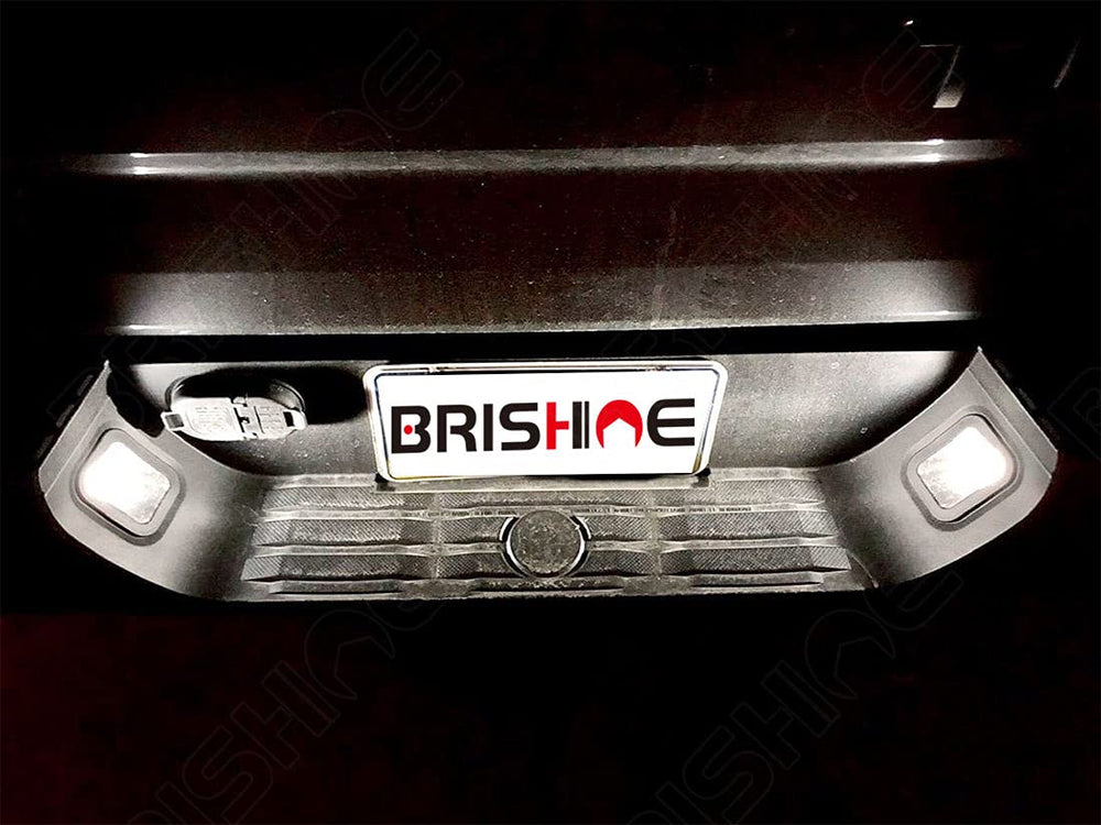 BRISHINE footwell and door courtesy lights lit in Tundra, enhances entry safety and style