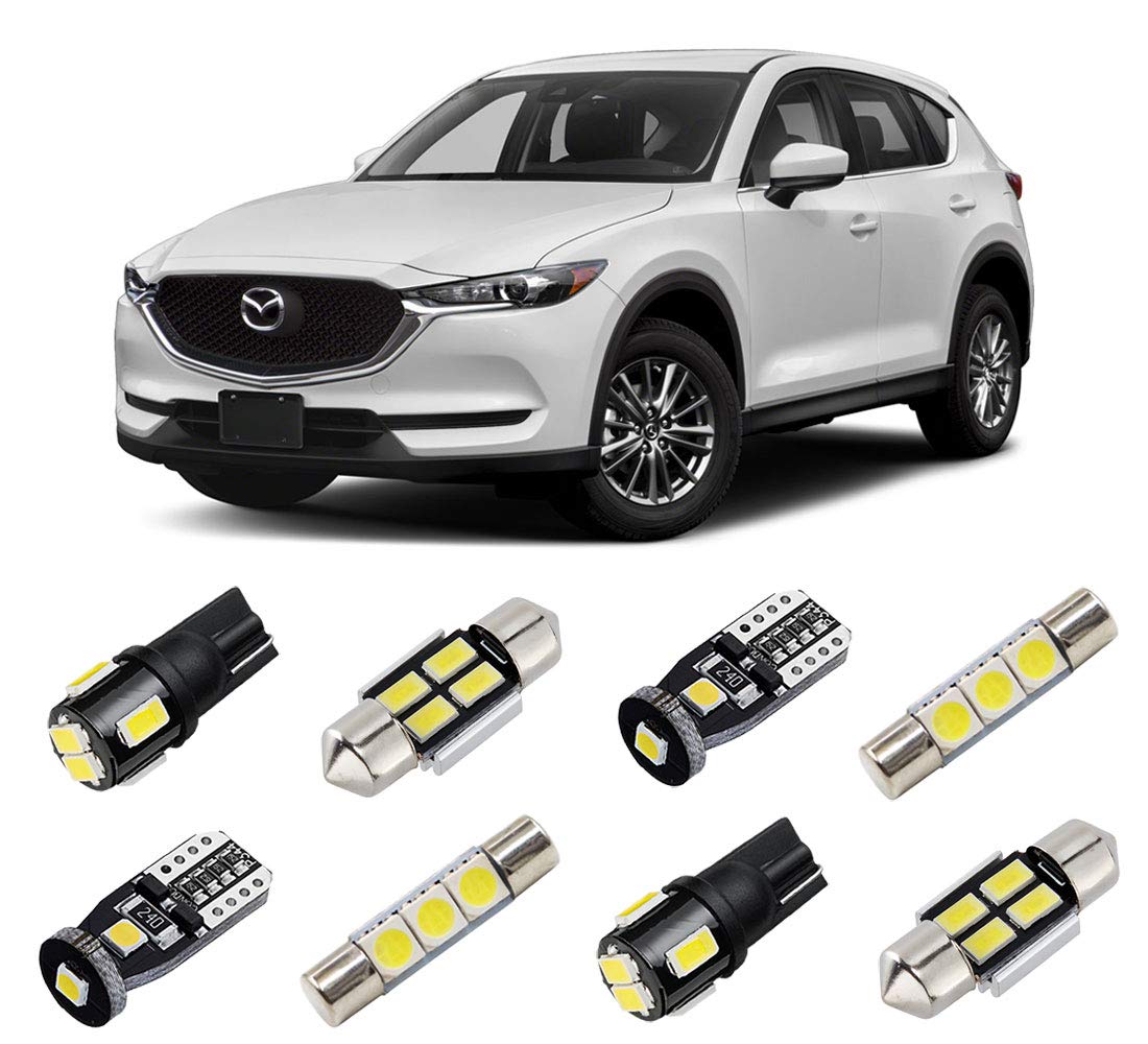 BRISHINE front packaging showing full CX-5 interior LED kit benefits
